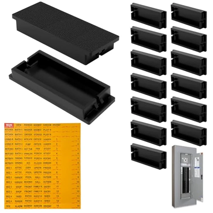 15 Pcs 1 inch Breaker Filler Plates, Compatible with Schneider Electric HOMFPCP Square D HOMeline, Breaker Panel Cover for Load Centers, Circuit Breaker Blanks, Provides Reliable Security by WFCYX - Used - Very Good condition