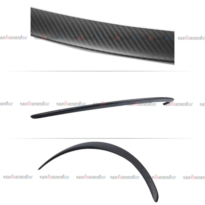 WheelX Real Carbon Fiber Rear Spoiler Compatible with 2020-2024 Tesla Model Y, P Style Duckbill Trunk Exterior High Kick Tail Deck Lid Splitter Wing Lip (Matte) by WheelX - Image 3