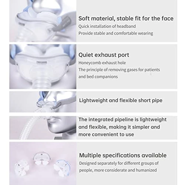 Gbbazu Nasal Pillow Tube Frame, Reuse Tube Frame Nasal Pillow Fit for AirFit P10, Headgear Strap Accessory Includes Headgear, Frame, Tube,3 x Nasal Pillow by Gbbazu - Image 4