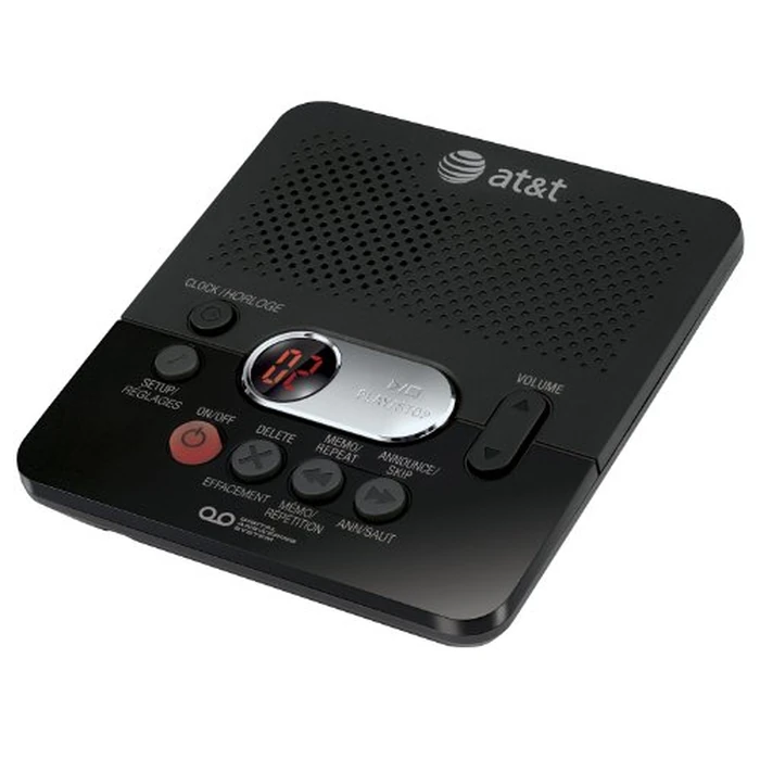 AT&T Digital Answering Machine with 60 Minutes Record Time and Time/Date Stamp, Black by AT&T - Used - Like New condition