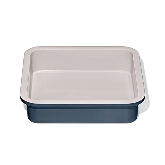 OXO Good Grips Non-Stick Pro Ceramic Coated Metal Bakeware 9” Square Cake Pan - Storm Blue by OXO - Used - Acceptable condition - US$13.39