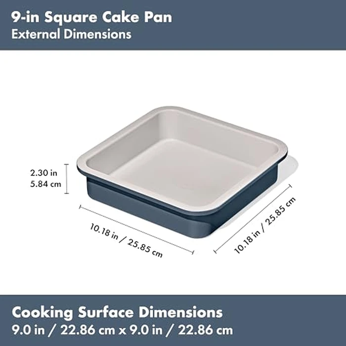 OXO Good Grips Non-Stick Pro Ceramic Coated Metal Bakeware 9” Square Cake Pan - Storm Blue by OXO - Image 7