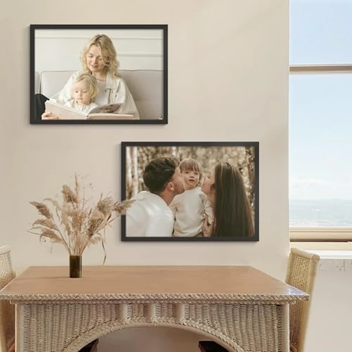 Fisnish A2 Picture Frame Black, Classic 16.5x23.4 Poster Frame, Horizontal or Vertical Wall Mounting, 1 Pack by Fisnish - Image 2