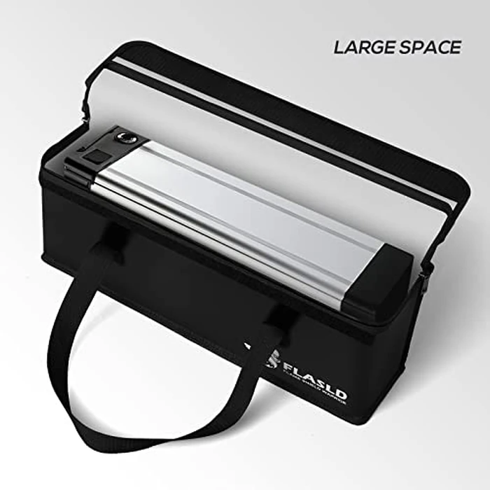 FLASLD E-Bike Battery Bag Fireproof Safe Charging Bag Explosionproof Lipo Battery Bag Large Capatity for Storage Charging (16 x 4.3 x 5in) by FLASLD - Image 8