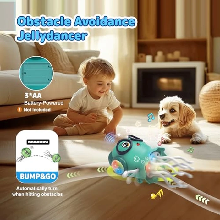 Zonopy Dancing Jellydancer Baby Toy, Crawling Infant Tummy Time Toy,Dancing Loud Music Crawling Walking Toys for 3 4 5 6 7 8 Year Old Kids Boy Girl Birthday Gifts, Interactive Relax Fidget Gifts by Zonopy - Image 4