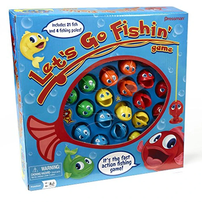Let's Go Fishin' Game by Pressman - The Original Fast-Action Fishing Game!, 1-4 players by Pressman - Image 1