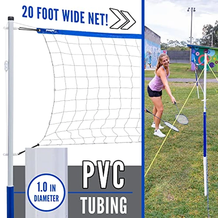 Franklin Sports Badminton Set - Complete Badminton Set with Net, Rackets + Birdies - Kids + Adults Outdoor Game Set - Portable Badminton Set - 4 Players by Franklin Sports - Image 3