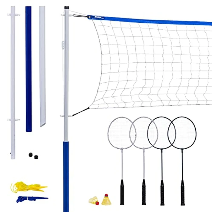 Franklin Sports Badminton Set - Complete Badminton Set with Net, Rackets + Birdies - Kids + Adults Outdoor Game Set - Portable Badminton Set - 4 Players by Franklin Sports - Image 7