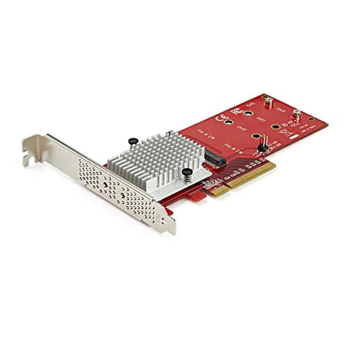 StarTech.com Dual M.2 PCIe SSD Adapter Card - x8 / x16 Dual NVMe or AHCI M.2 SSD to PCI Express 3.0 - M.2 NGFF PCIe (M-Key) Compatible - Supports 2242, 2260, 2280 - JBOD - Mac & PC , TAA (PEX8M2E2) by StarTech.com - Used - Very Good condition - US$124.61