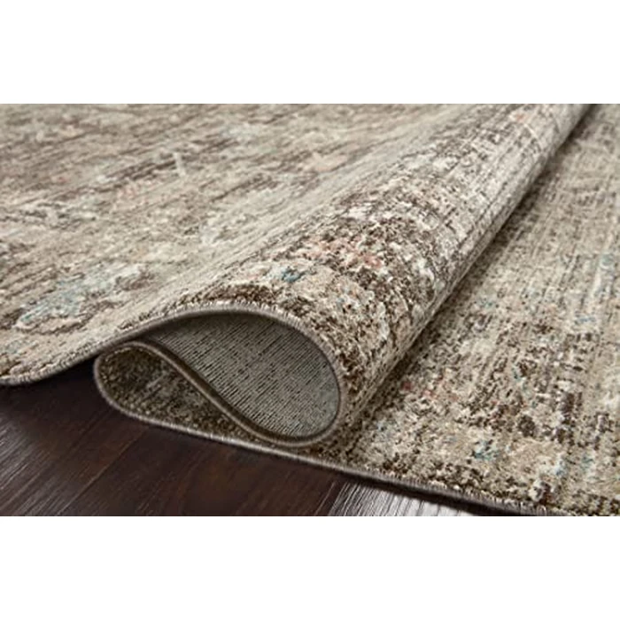 Magnolia Home by Joanna Gaines x Loloi Millie MIE-03 Collection Charcoal/Dove 3'-6" x 5'-6" Accent Rug by Loloi - Image 3