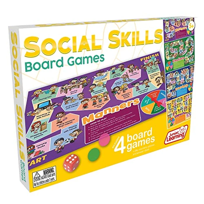 Junior Learning Social Skills Board Games, 4 Games, Ages 5-8, Empathy & Manners, Grade 1-2 by Junior Learning - Used - Very Good condition - US$12.61