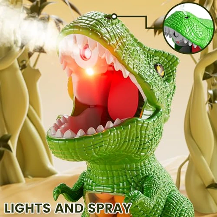 XINNOVEL Movable Dinosaur Shooting for Toys Kids 4-6, Electronic Kids Target Games w/Air Pump Launcher, LCD Score Record, Sound, 24 Foam Balls, Birthday Gifts for 3 4 5 6 7 8 9 Year Old Boys Girls by XINNOVEL - Image 7