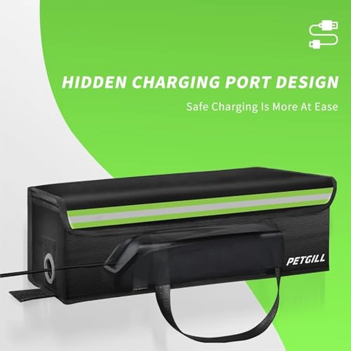 PETGILL E-Bike Battery Safe Bag Explosionproof - Large Capacity Fireproof Lipo Bag for Ebike Battery Charging and Storage (M 16.1x5.5x5.1Inches) by PETGILL - Image 5