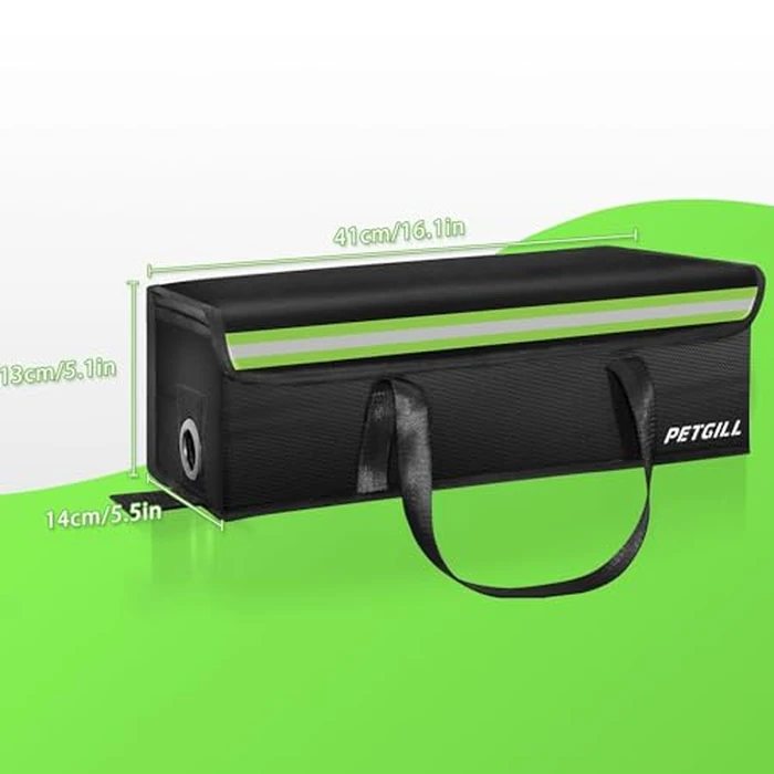 PETGILL E-Bike Battery Safe Bag Explosionproof - Large Capacity Fireproof Lipo Bag for Ebike Battery Charging and Storage (M 16.1x5.5x5.1Inches) by PETGILL - Image 8