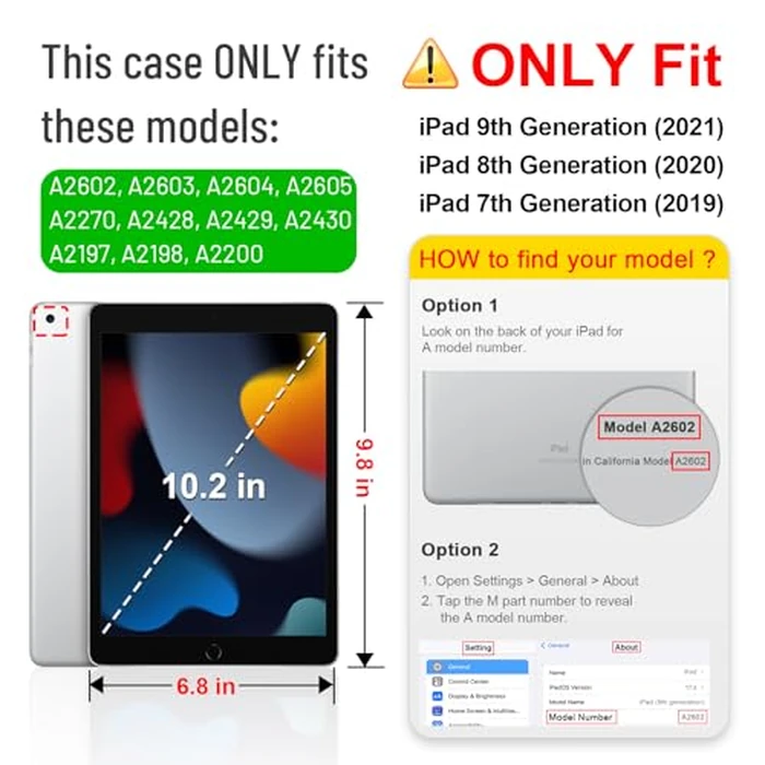 Fintie Hybrid Slim Case for iPad 9th / 8th / 7th Generation (2021/2020 / 2019) 10.2 Inch - [Built-in Pencil Holder] Shockproof Cover with Clear Transparent Back Shell, Seaside Ombre by FINTIE - Image 2