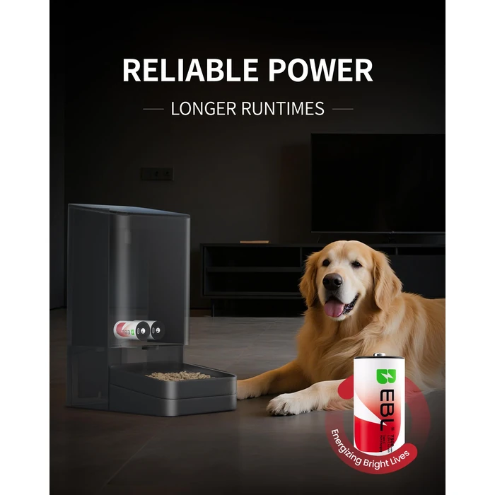 EBL Rechargeable D Batteries 7500mWh 1.5V Lithium 1600+ Cycles with 2 USB-C Cables for Cameras, Floodlight Toys Flashlights (4 Pack) by EBL - Image 8