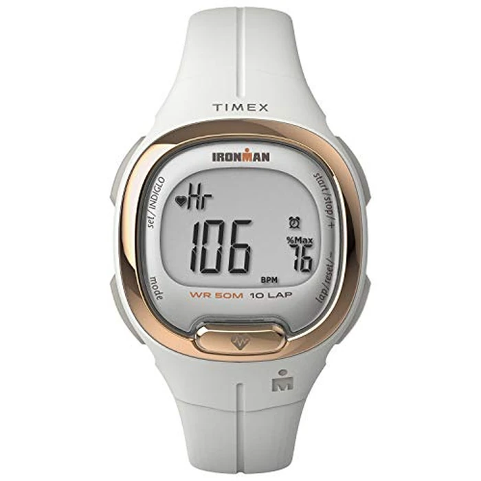 TIMEX Ironman Transit Watch with Activity Tracking & Heart Rate 33mm - White with Resin Strap by Timex - Image 1