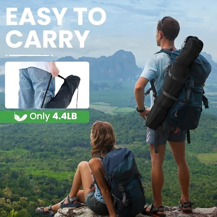 Canpsky 2 Pack Portable Camping Chairs Folding Lawn Chair Outdoor Lightweight Beach Chair with Cup Holder & Carry Bag for Outside Sports, Fishing, Hiking, Travel, Picnic, Backyard (Black-Dark) by Canpsky - Image 2