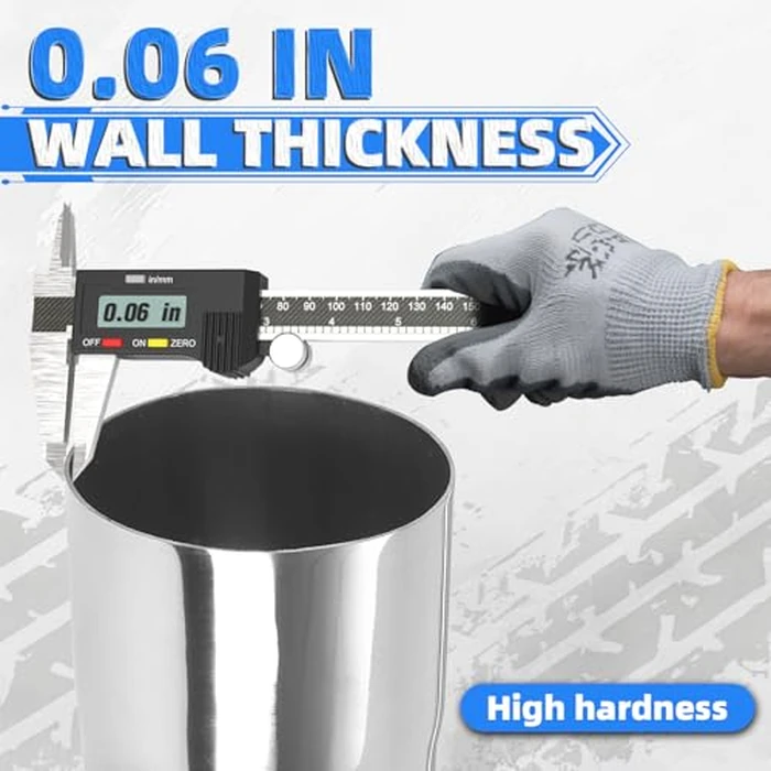 Piclafe 2.5" OD 180 Degree U-Bend Exhaust Pipe, 180 Degree Exhaust Tube Made of Stainless Steel for Car DIY Custom Mandrel Exhaust Pipe by Piclafe - Image 6