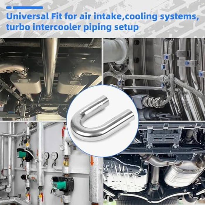 Piclafe 2.5" OD 180 Degree U-Bend Exhaust Pipe, 180 Degree Exhaust Tube Made of Stainless Steel for Car DIY Custom Mandrel Exhaust Pipe by Piclafe - Image 9