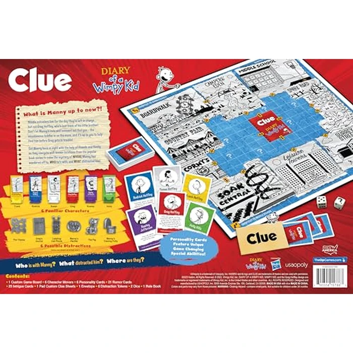 USAOPOLY CLUE: Diary of a Wimpy Kid | Solve The Mystery in This Officially-Licensed Collectible Clue Game Featuring Characters & Locations from The Popular Book Series Diary of a Wimpy Kid by USAOPOLY - Image 7