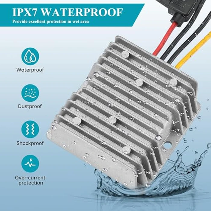 YABOANG DC/DC Buck Converter from 20-90V to 12V, 20A 240W MAX Power Transformer Waterproof Step Down Module for Automotive, LED Lights, Trucks by YABOANG - Image 7