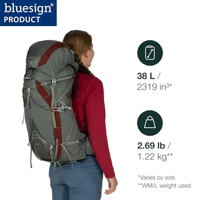 Osprey Eja 38L Women's Ultralight Backpacking Backpack, Purple Dusk, WXS/S, Purple Dusk, WXS/S, Ultralight Backpacking Backpack by Osprey - Used - Very Good condition - CA$271.88