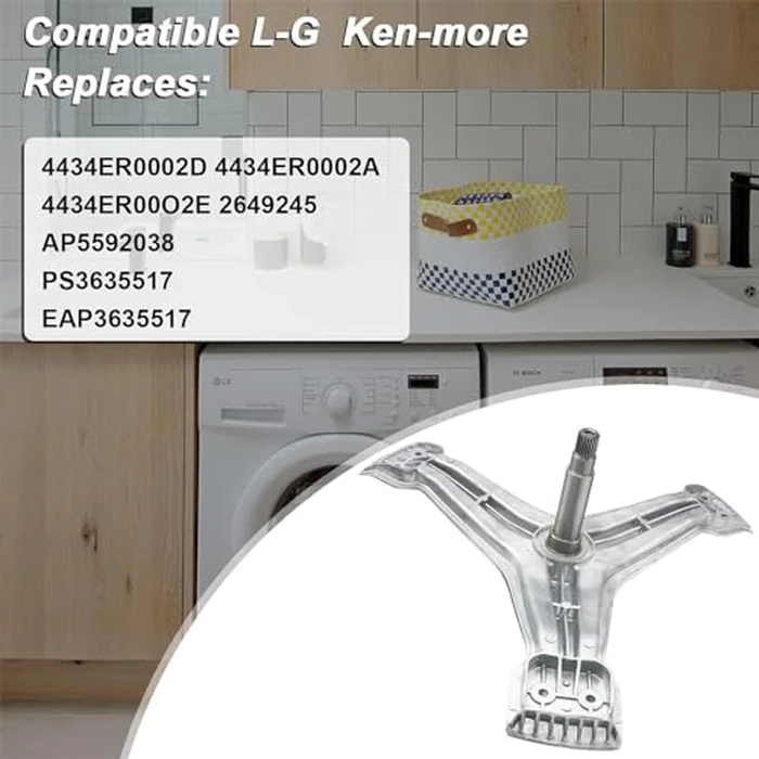 4434ER0002D 4434ER0002A Washer Spinner Support - Replacement for L-G Ken-more Washing Machine - Rear Drum Support Spider Replaces 4434ER0002B 4434ER0002E AP5592038 by WOFUNPART - Image 3