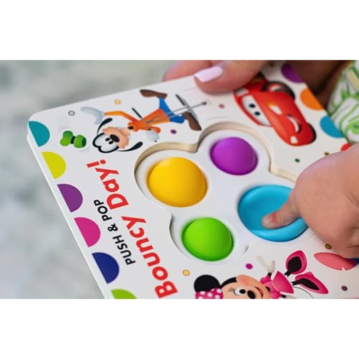 Disney Baby Mickey, Minnie Mouse, Cars, Stitch, and More! - Bouncy Day! Push & Pop - Tactile Fidget Toy Play - PI Kids by PI Kids - Image 4