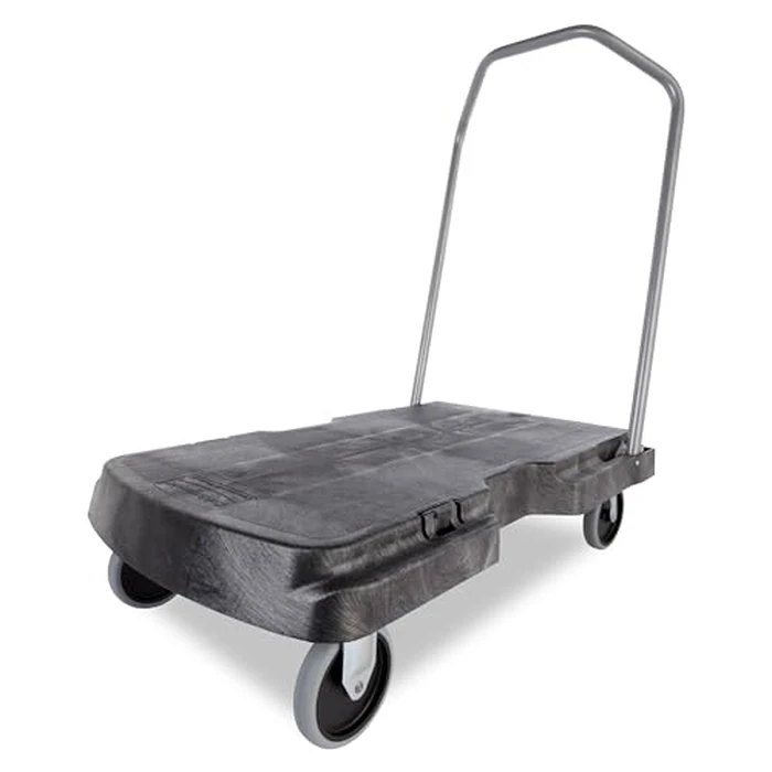 Rubbermaid Commercial Products Triple Trolley Folding Handle Dolly/Cart/Platform Truck with wheels, 500 lbs Capacity, for Moving/Warehouse/Office by Rubbermaid Commercial Products - Used - Like New condition