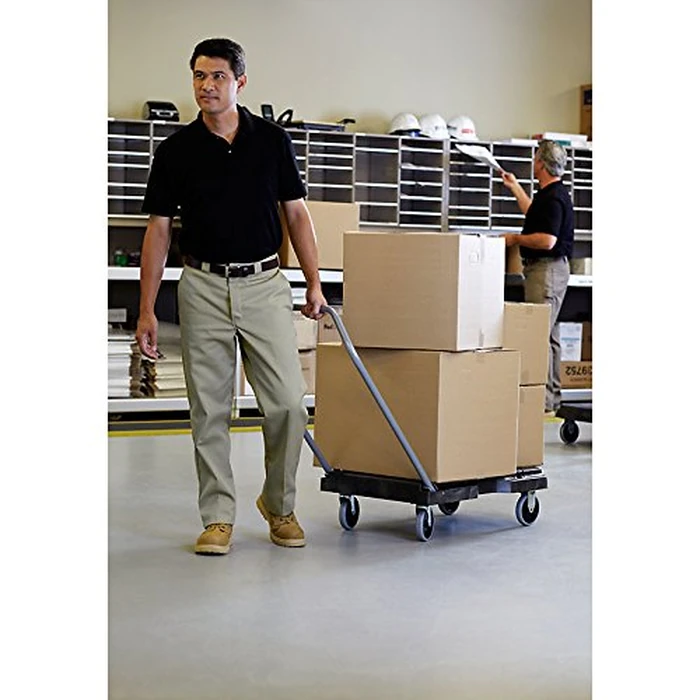 Rubbermaid Commercial Products Triple Trolley Folding Handle Dolly/Cart/Platform Truck with wheels, 500 lbs Capacity, for Moving/Warehouse/Office by Rubbermaid Commercial Products - Image 7