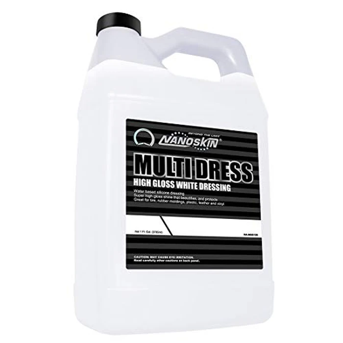 Nanoskin MULTI DRESS All Purpose Dressing 1 Gallon - Interior & Exterior Dressing for Car Detailing Works on Tire, Vinyl, Rubber, Plastic & Trim Safe for Cars, Trucks, Motorcycles, RVs & More by Nanoskin - Used - Like New condition