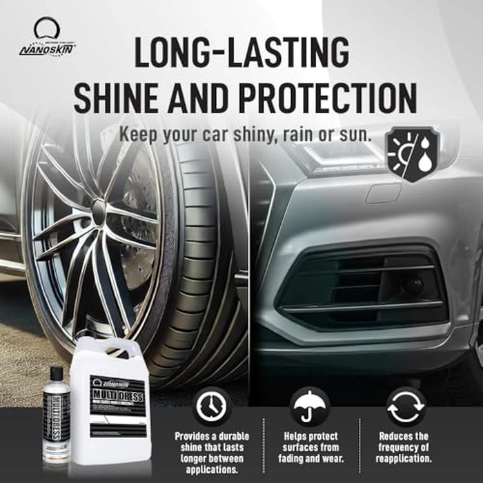 Nanoskin MULTI DRESS All Purpose Dressing 1 Gallon - Interior & Exterior Dressing for Car Detailing Works on Tire, Vinyl, Rubber, Plastic & Trim Safe for Cars, Trucks, Motorcycles, RVs & More by Nanoskin - Image 2