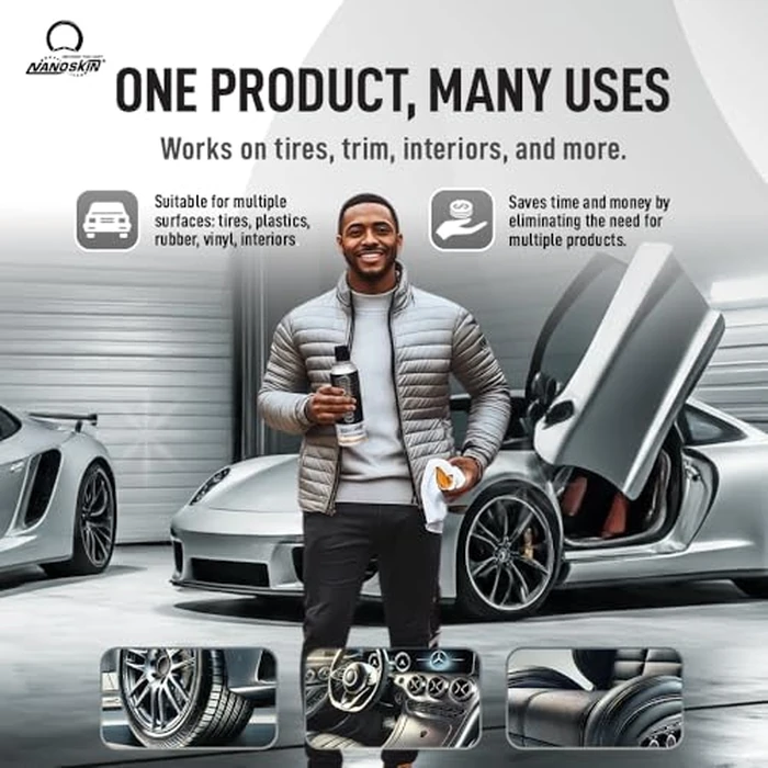 Nanoskin MULTI DRESS All Purpose Dressing 1 Gallon - Interior & Exterior Dressing for Car Detailing Works on Tire, Vinyl, Rubber, Plastic & Trim Safe for Cars, Trucks, Motorcycles, RVs & More by Nanoskin - Image 3