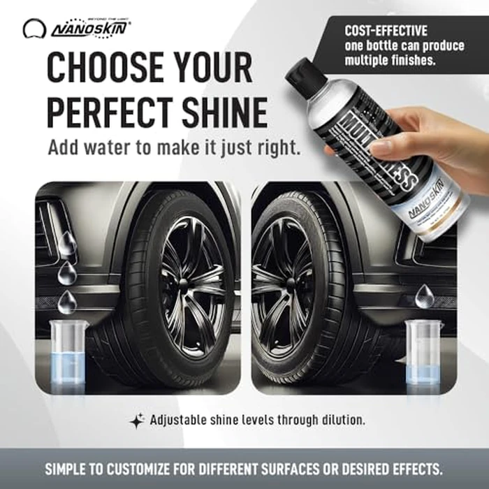 Nanoskin MULTI DRESS All Purpose Dressing 1 Gallon - Interior & Exterior Dressing for Car Detailing Works on Tire, Vinyl, Rubber, Plastic & Trim Safe for Cars, Trucks, Motorcycles, RVs & More by Nanoskin - Image 4