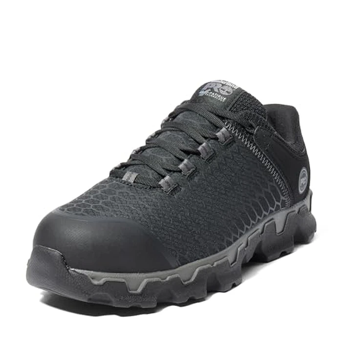 Timberland PRO Men's Powertrain Sport Alloy Safety Toe Static Dissipative Industrial Athletic Work Shoe, Black/Grey-2024 New, 12 M by Timberland PRO - Used - Like New condition - US$101.61