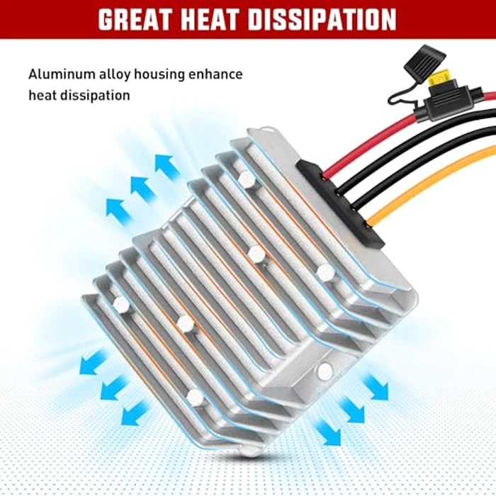 Nilight 48V 36V to 12V Voltage Converter 240W 20A Regulator Step Down to 12VDC Waterproof DC Convert Reducer Power Supply Transformer Module for Golf Cart Scooters by Nilight - Image 6