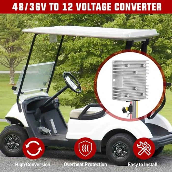 Nilight 48V 36V to 12V Voltage Converter 240W 20A Regulator Step Down to 12VDC Waterproof DC Convert Reducer Power Supply Transformer Module for Golf Cart Scooters by Nilight - Image 8
