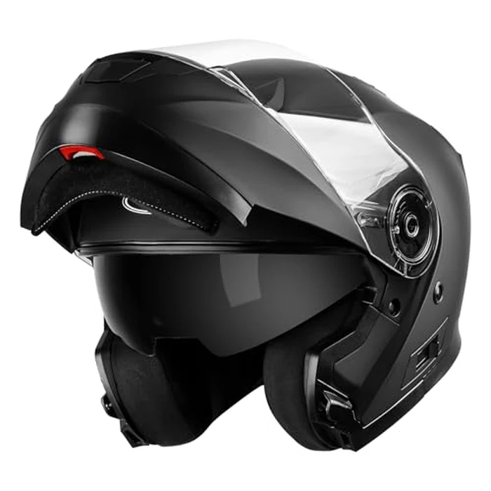YEMA Modular Motorcycle Helmets, DOT Approved Full Face Motorcycle Helmet with with Flip Up Dual Visor for Men & Women - Street Scooter ATV E-Bike - YM-926 Black by YEMA - Used - Like New condition - US$65.13