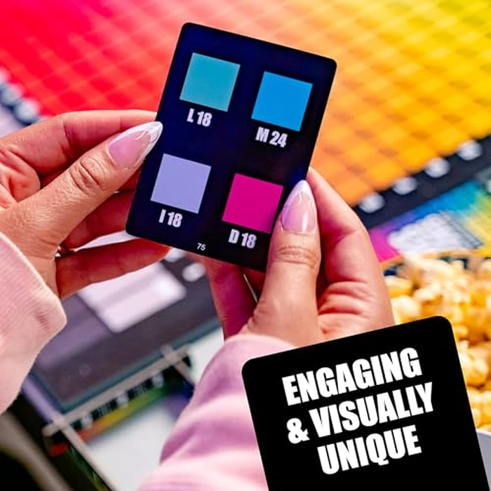 HUES and CUES - Vibrant Color Guessing Board Game for 3-10 Players Ages 8+, Connect Clues and Guess from 480 Color Squares by USAOPOLY - Image 3