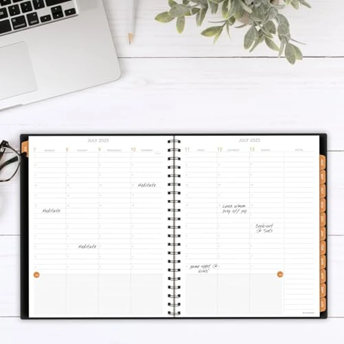 AT-A-GLANCE Planner 2025-2026 Academic, Weekly & Monthly, Hourly Appointment Book, 8-3/4" x 11", Large, Monthly Tabs, Flexible Cover, Plan.Write.Remember., Black (70595705) by AT-A-GLANCE - Image 2
