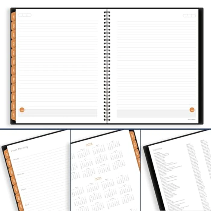 AT-A-GLANCE Planner 2025-2026 Academic, Weekly & Monthly, Hourly Appointment Book, 8-3/4" x 11", Large, Monthly Tabs, Flexible Cover, Plan.Write.Remember., Black (70595705) by AT-A-GLANCE - Image 7