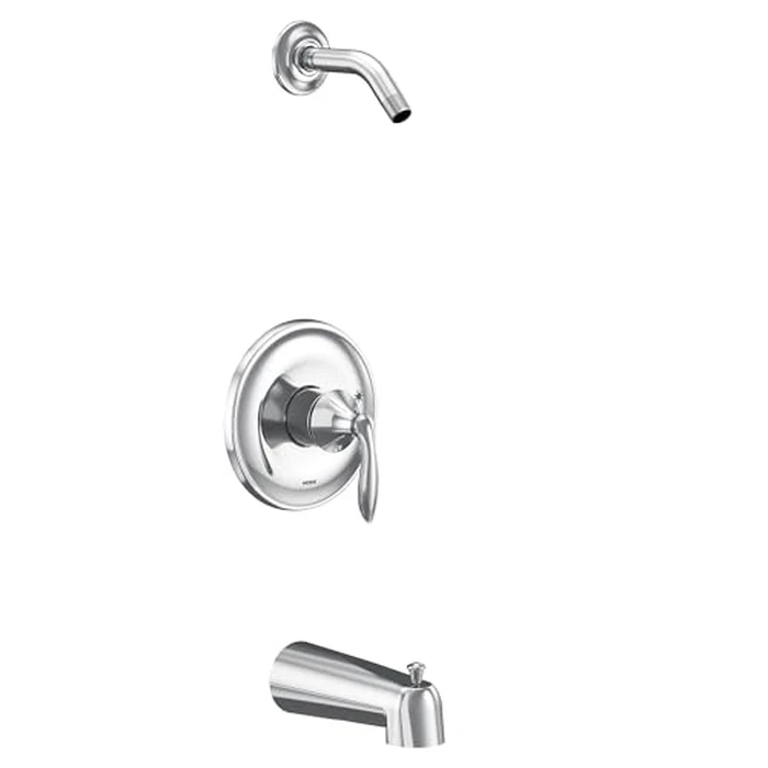 Moen UT2133NH Eva Collection M-CORE 3-Series 1-Handle Tub and Shower Trim Kit, Valve Required, Chrome by Moen - Image 1