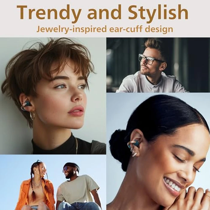 JVC nearphones Open Ear-Cuffs Wireless Headphones with Clasp Mechanism, Multipoint, Single Ear use, BT 5.3, Long Battery Life (up to 24 Hours) - HA-NP1T-T Maroon by JVC - Image 3