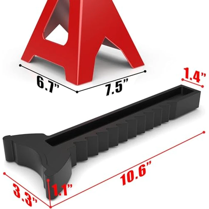 BIG RED T43202 Torin Heavy Duty Steel Jack Stands: 3 Ton (6,000 lb) Capacity Car Lifting Stand,1 Pair (Not Suitable for SUV,Truck) by BIG RED - Image 6