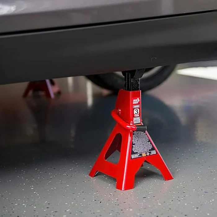 BIG RED T43202 Torin Heavy Duty Steel Jack Stands: 3 Ton (6,000 lb) Capacity Car Lifting Stand,1 Pair (Not Suitable for SUV,Truck) by BIG RED - Image 7