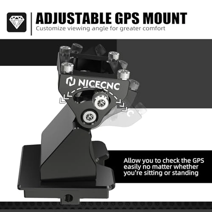 Angle Adjustable GPS Phone Mount Compatible with K-T-M 390 Adventure 2020-2023,790 890 Adventure R/S/Rally 2019-2022, Compatible with Husqvarna Norden 901 2022-2023, Black by NICECNC - Image 2
