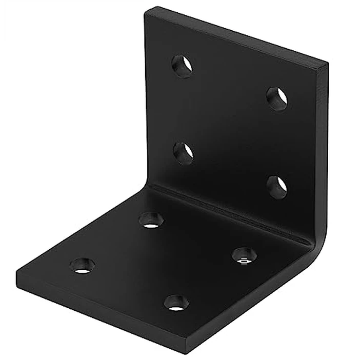 eoere 4 PCS 3-1/2" Heavy Duty Steel Corner Brackets, L 90 Degree Countertop Support Bracket, Thickness 1/4", Max Load 300 lbs by eoere - Used - Like New condition - US$25.99
