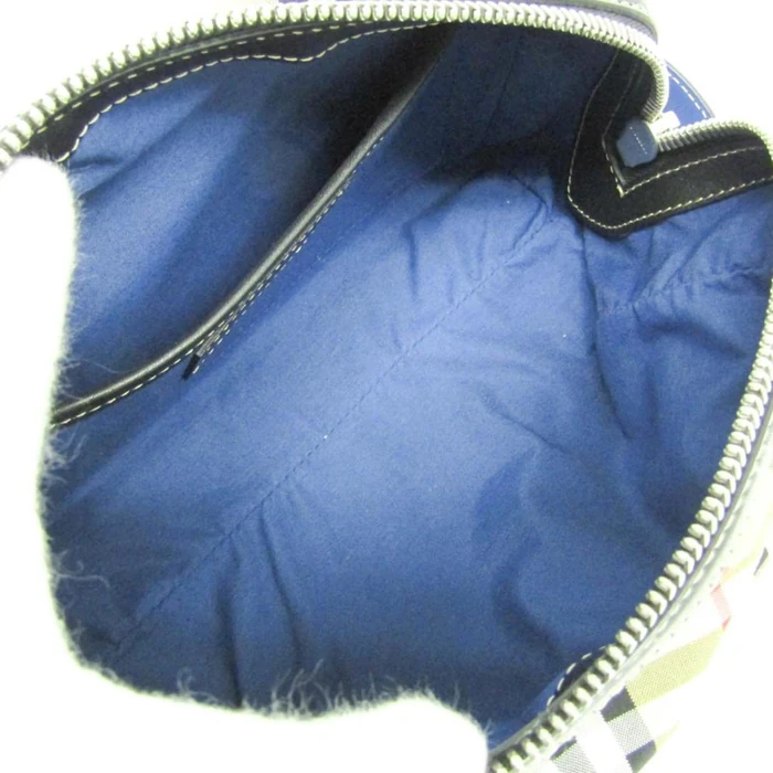 Burberry Leather Nylon Canvas Clutch Bag Pouch - Nylon - Beige by Burberry - Image 3