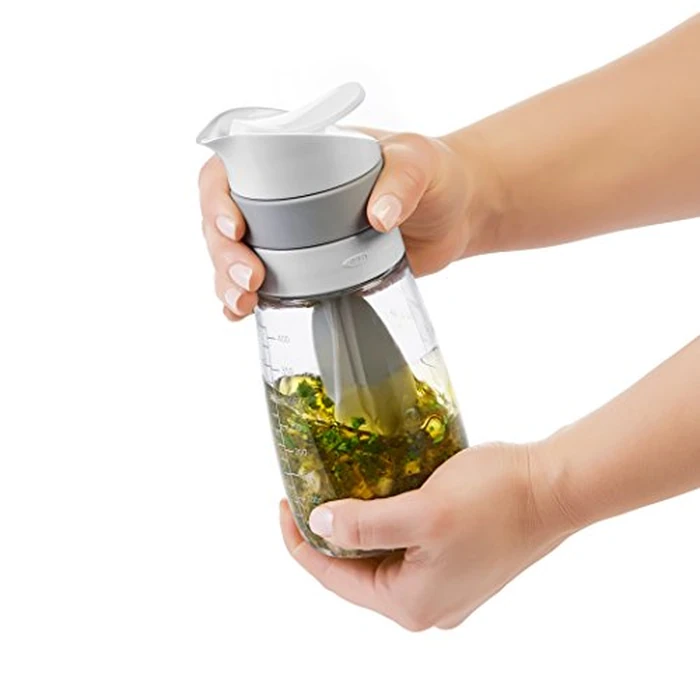 OXO Good Grips Twist & Pour Salad Dressing Mixer, Gray, 14 Ounces, 0.44 qt by OXO - Image 2